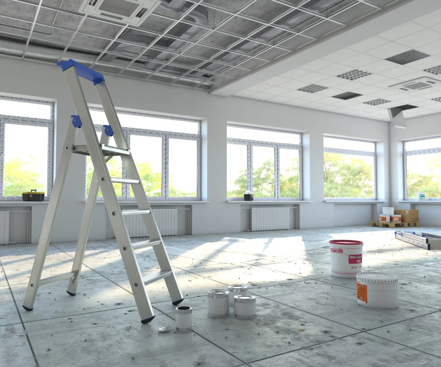 office refurbishments commerical painting decoration scaled