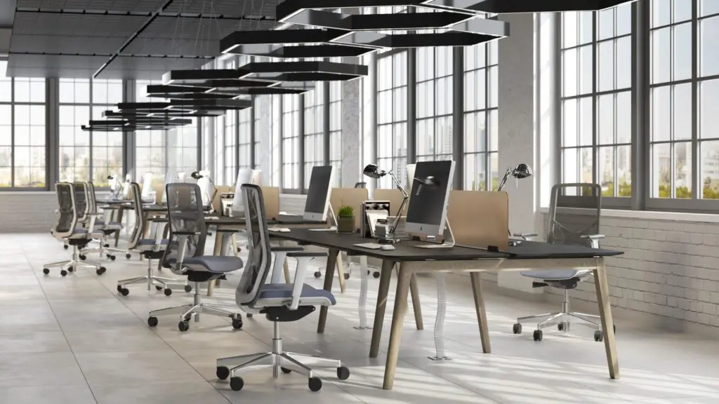 Narbutas bench desks nova wood leg task chairs wind