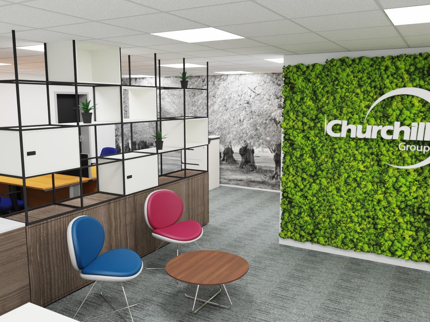 Living Wall and Drop Ceiling Reception Fit-Out