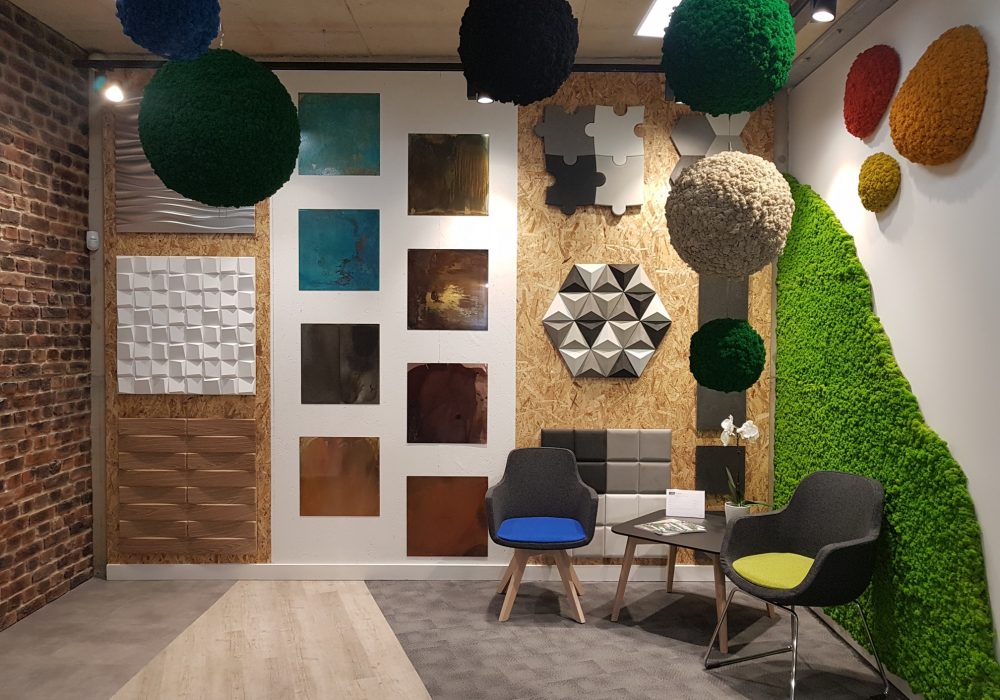 Vtec arctic moss tiles spheres and islands designed by Interior Options